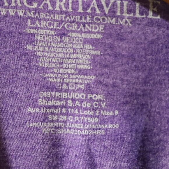 Margaritaville Purple Parrot Head Graphic Tee Relaxed Fit Small Jimmy Buffett - Picture 7 of 7
